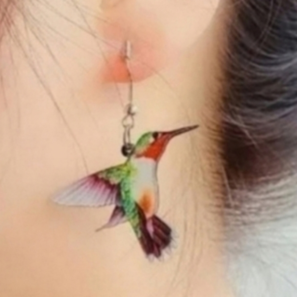 MODCLOTH LAZER CUT HUMMINGBIRD EARRINGS 1 - Picture 3 of 5